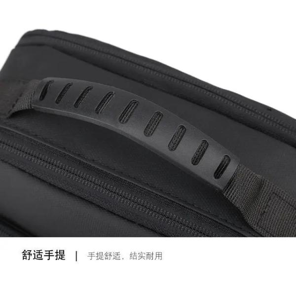 Custom Unisex Man Bag Messenger Men's Crossbody Shoulder Bag Black With Water Bottle Holder