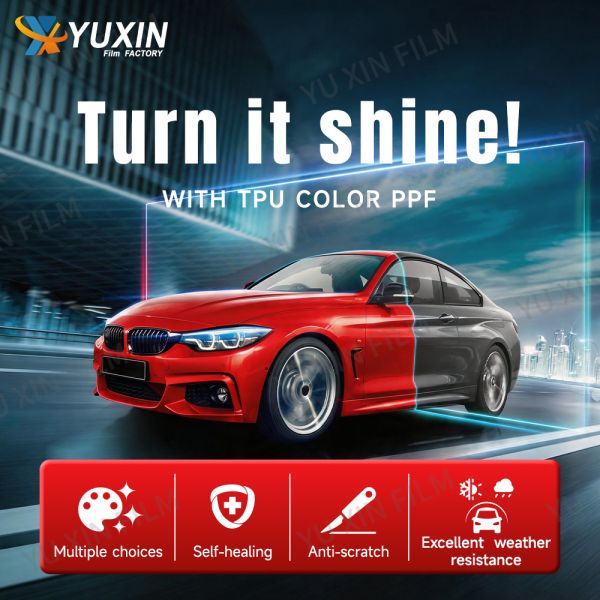Self Healing Color Change TPU Paint Protection Film 7.5 Mil Hydrophobic Scratch Resistant Car Wrap