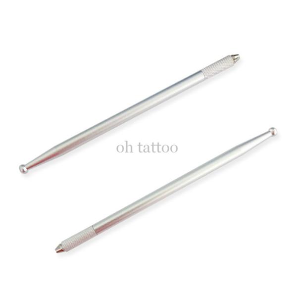 Aluminium Alloy Manual Tattoo Pen Permanent Makeup With Round Lock Head