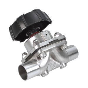 SUS316L Manual Welded Ball Diaphragm Valves High Temperature Water OEM