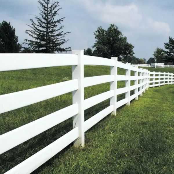 UV Resistance PVC Ranch Fence Black / White Color 1.2m 1.5m