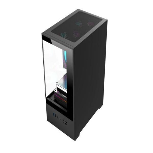 Computer Case Supports MicroATX/MiniITX Motherboards Bottom HDD + Power Compartment For SSD Dual Storage 5-speed Fan With 3D Air Duct Design