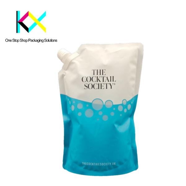 Gravure Printed Liquid Stand Up Pouch Sustainable Packaging Bags With 16mm Spout
