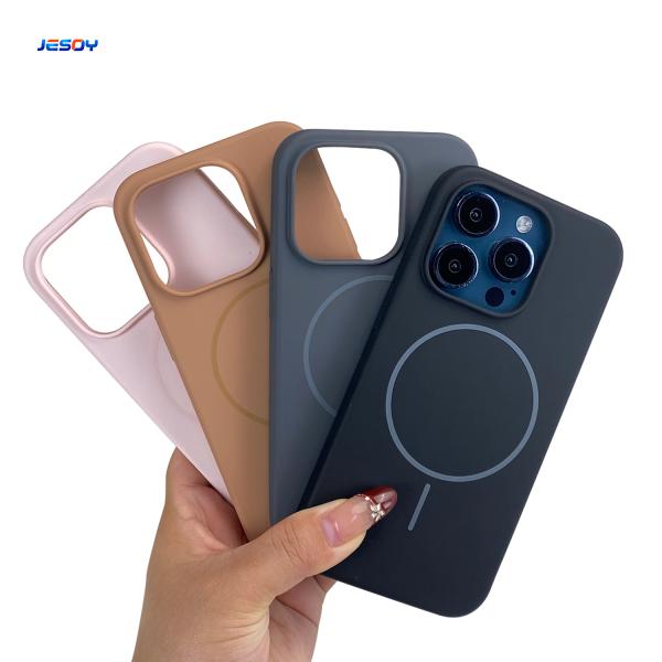 マグネット型電話ケース 衝撃防止 スリム液体シリコン型電話カバー iPhone 16 pro