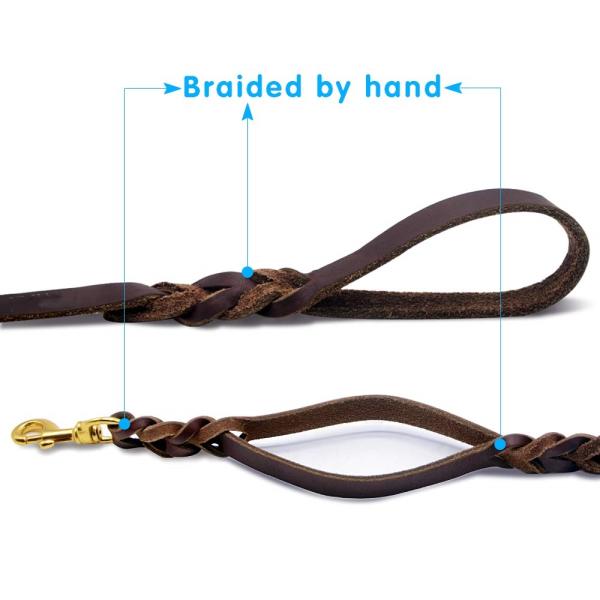Роскошным Хандмаде чувство руки стиля поводков кожи собаки легким заплетенное контролем удобное