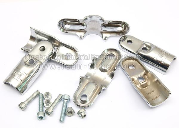 Espessura do material 2.0mm do metal do conector do tubo da carne sem gordura da cremalheira de tubulação para o trole