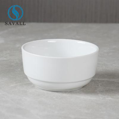 OEM Scratch Resistant Salad Porcelain Bowls Oven Safe 11.5cm*5.7cm