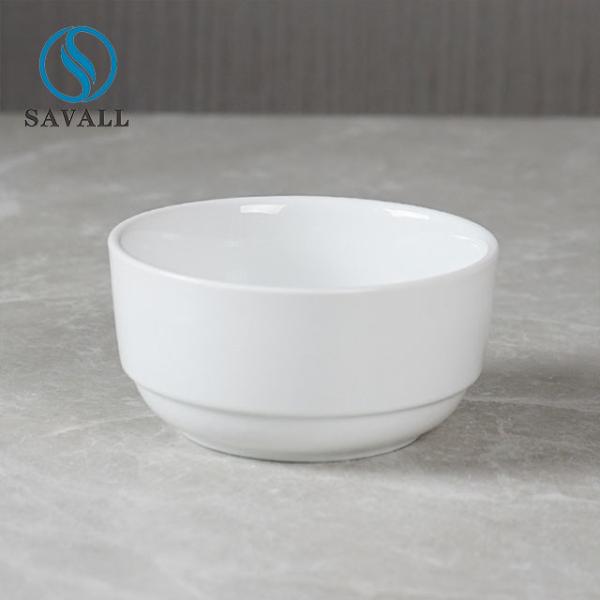 OEM Scratch Resistant Salad Porcelain Bowls Oven Safe 11.5cm*5.7cm