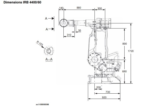 ABB IRB 4400 Базовая полезная нагрузка 60 кг 6 оси Роботная рука Робот промышленный
