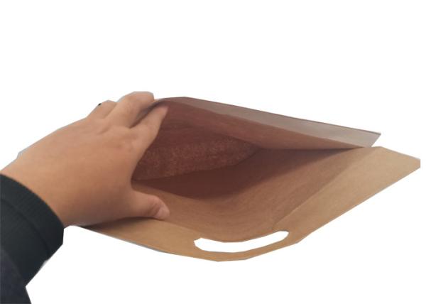 Brown Kraft 12x16 Inch Recycled Paper Bags With Handles Eco Friendly