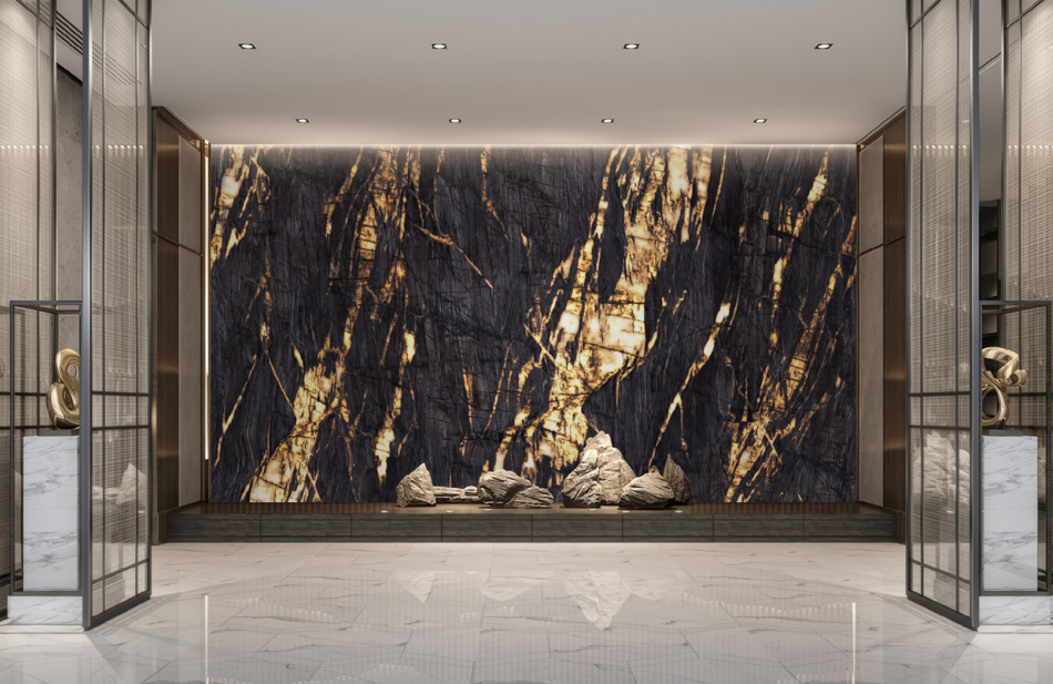 High End 3D Printed Feature Wall Panel Flame Retardant Hotel Lobby