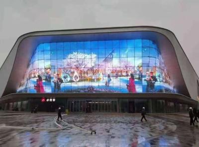 Remote Control LED Glass Curtain Wall with Customizable Colors for Vertical or Horizontal Installation
