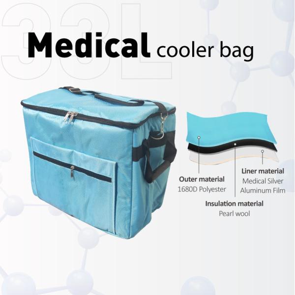 Insulation Cooler Bag With Ice Packs For Temperature-Sensitive Products Blood Transportation Cold Bag