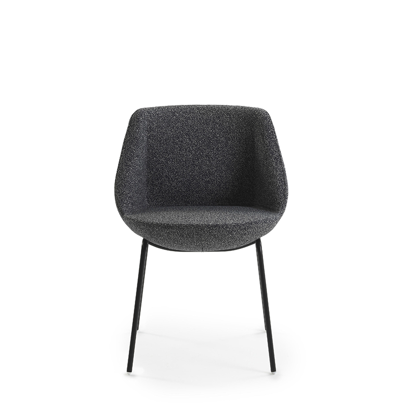 Comfortable Fabric Back Armless Accent Chair with Metal Legs-Modern Design for Bedroom Gym & Living Room Use