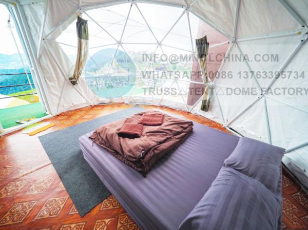 Diameter 6m 4 Season Glamping Dome Tent Hotel Under All Weather Conditions