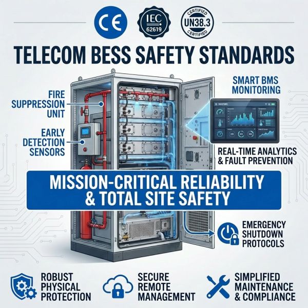 5G Telecom Base Station BESS 125kW 261kWh Solar Storage Diesel Replacement Power Solution