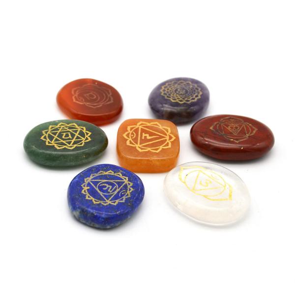 Amethyst Inspirational Chakra Stone Sets in 7 Colors for Mixed Energy