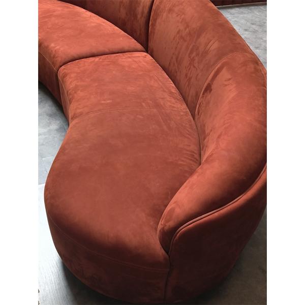 Velvet Fabric Luxury Living Room Furniture Sets Sofa Brown Red Italian Style Couch