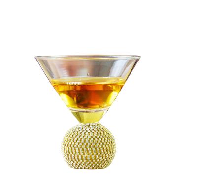 Parte inferior dourada Crystal Cocktail Glasses