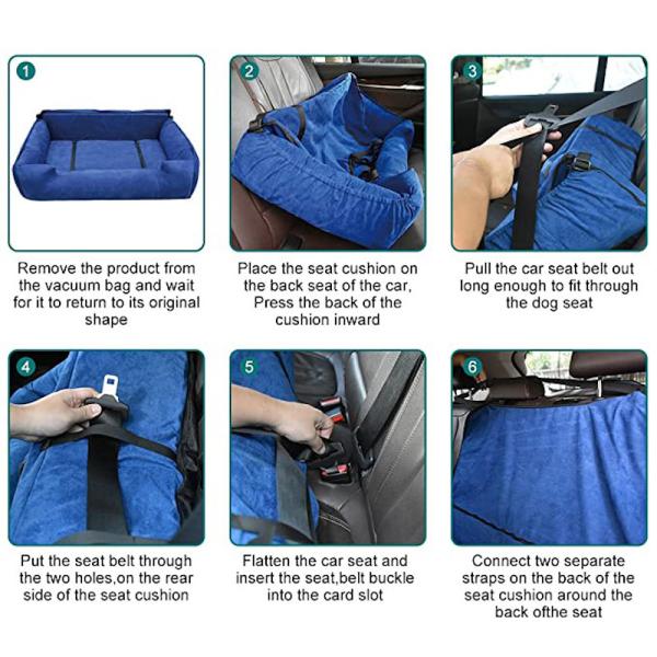 33.5*8*21'' Inch Most Popular Cute Pet Supplies Unisex Portable Car Pet Mat Soft Fabric Multi-Function Dog Seat For Your Furry Companion