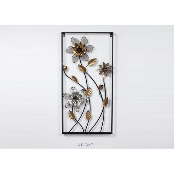 Customized Living Room Floral Bronze Wall Art Decor
