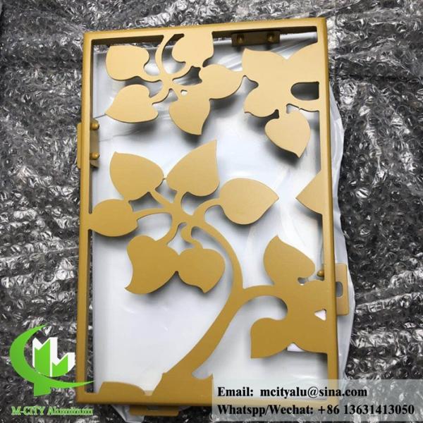Powder Coated Solid Aluminum Panel for Facade Cladding in RAL Color Gold with 3mm Thickness