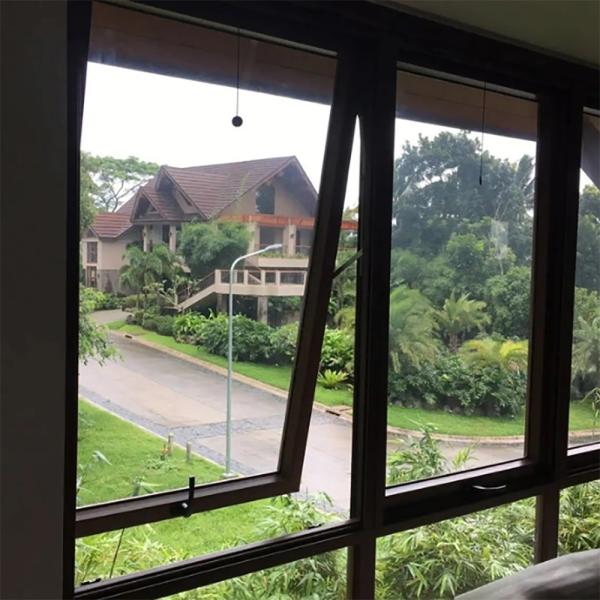 Black Aluminum Windproof Windows House Awning Windows With 8-Way Seal