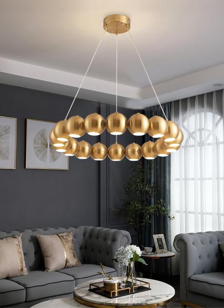Round sphere led chandelier for living room bedroom table dining room hanging lamp(WH-MI-319)