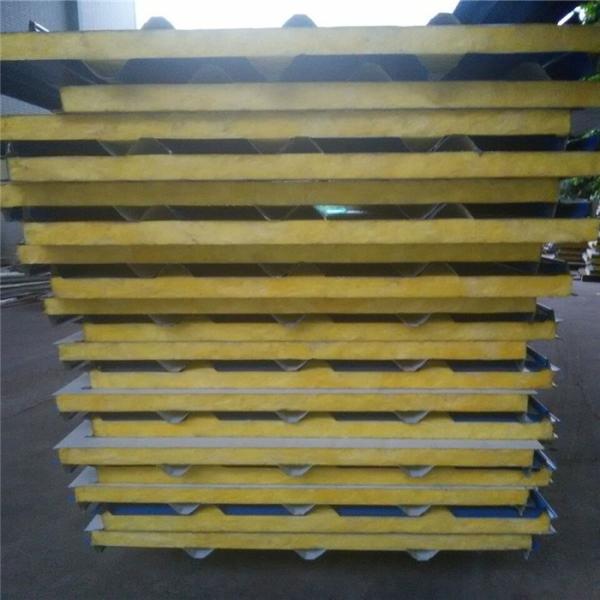 blue color insulated glass wool sandwich roof panel 5500 x 960 x 50mm