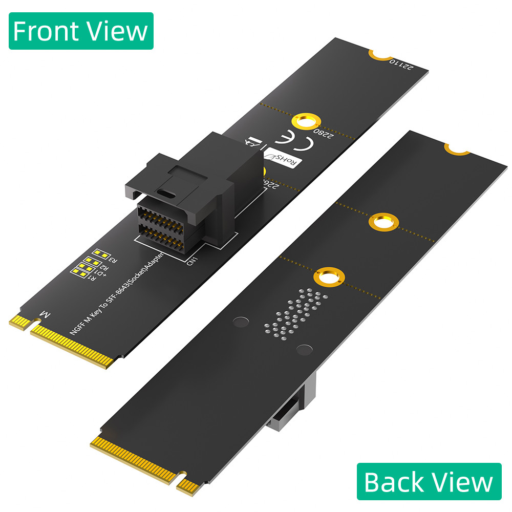 Модуль NVMe SSD M.2 с Mini SAS HD SFF-8643 адаптерным разъемом