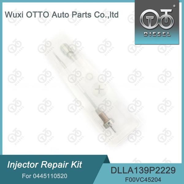 0445110520 Kit de reparação de injetores Bosch com bocal DLLA139P2229 e válvula F00VC45204
