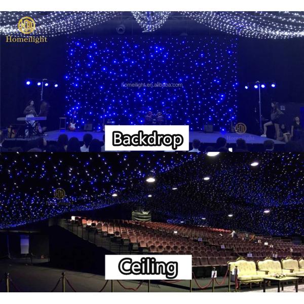 Whole Sell LED illuminated Star Curtain Lights for LED RGB 3in1 event Stage Backdrop Curtain full color church wedding h