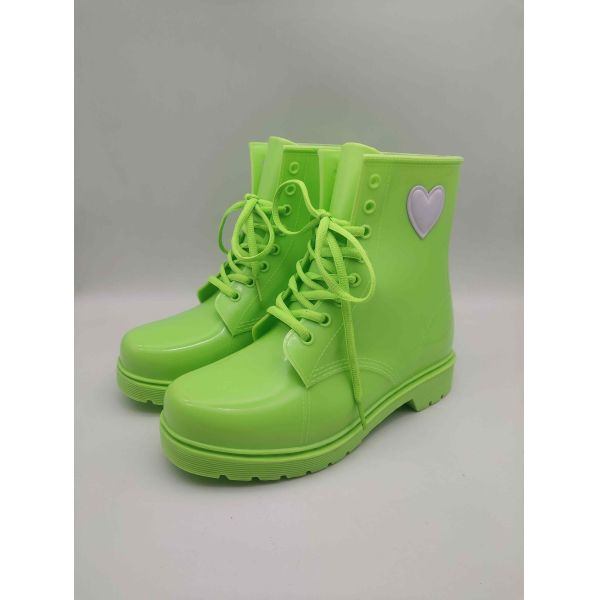 Bottes de pluie en PVC multicolore pour femmes Martin Poids léger Bottes à cheville imperméables