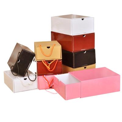 Calçados Industriais Vestuário Retangular Caixa Deslizante lateral Caixa de Cartão Sneaker Shine Box