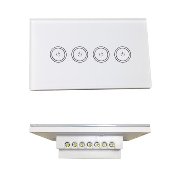 US 1 2 3 Gang Home Automation Light Switches 1800w 120*72*34 Mm 50Hz~60Hz