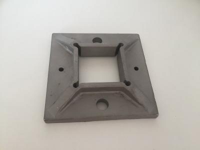 Escovado/lustrou as peças de aço inoxidável quadradas da balaustrada, flange baixa do corrimão