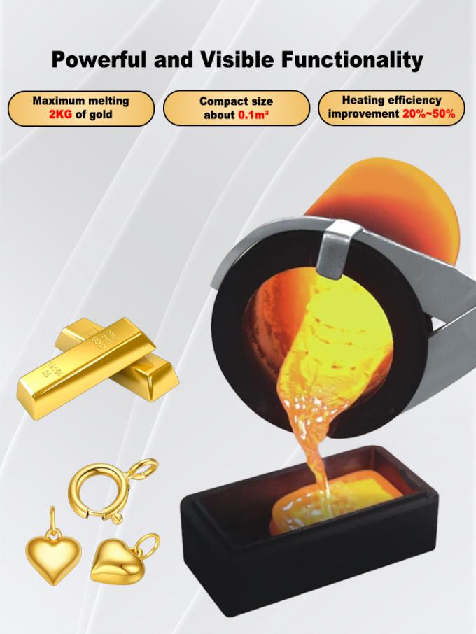 5KW 220V Single Phase Jewelry Smelting Oven 27KG Lightweight for Precious Metal Casting
