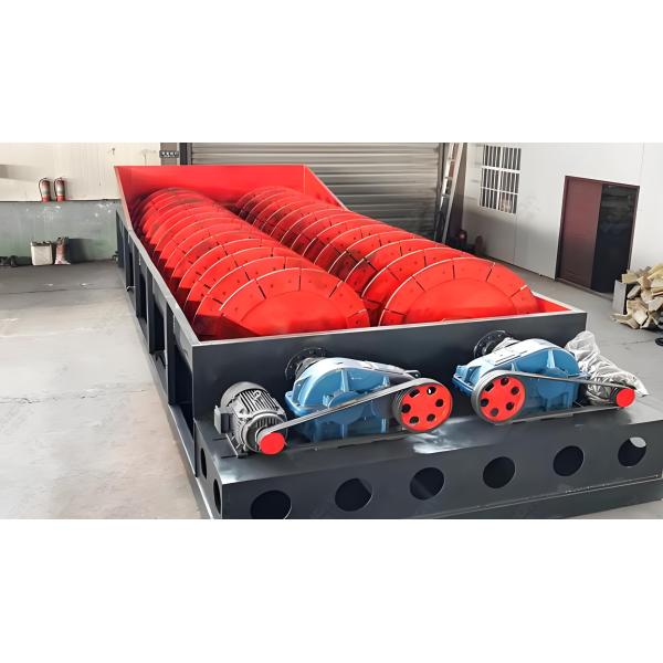 Máquina de limpieza de rodillas abrasivas de doble espiral para arena de río, arena de cuarzo y grava de procesamiento fino