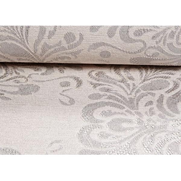 Creamy White Floral Pattern Removable Wall Coverings , Bedroom Decoration Wallpaper