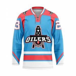 Team Embroidered Hockey Practice Jerseys Multiscene V Neck Pro Neck