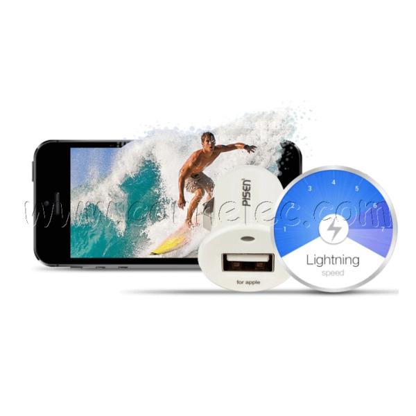 original Pisen car charge, car charge for all cell phone models, original Pisen charger