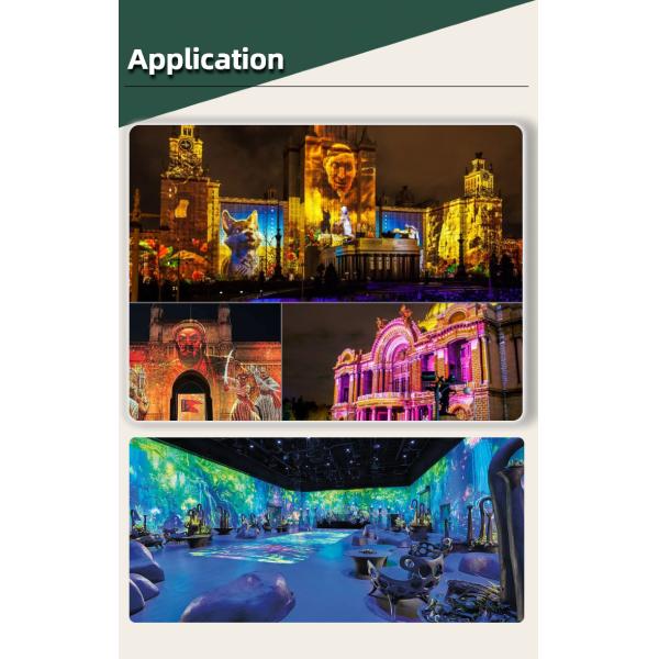 Outdoor Large Venue Projector Motorized Lenses 3D Mapping Projector Easy Installation