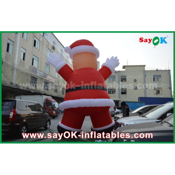 Custom Height Inflatable Holiday Decorations , Outdoor Inflatable Santa Claus