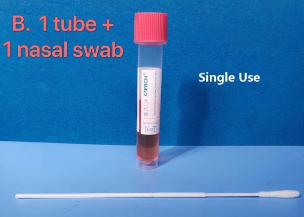 Disposable Sampling Test Virus Specimen Collection Tube / Blood Sample Vial