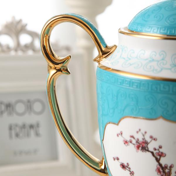 8cm dia Ceremonial graceful Blue And White Beautiful Full Tea Sets
