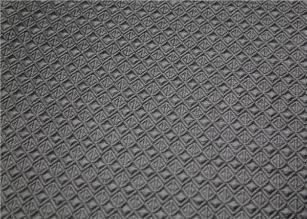 Durable Perforated Leather Fabric , 260 Gsm Faux Leather Fabric For Clothing
