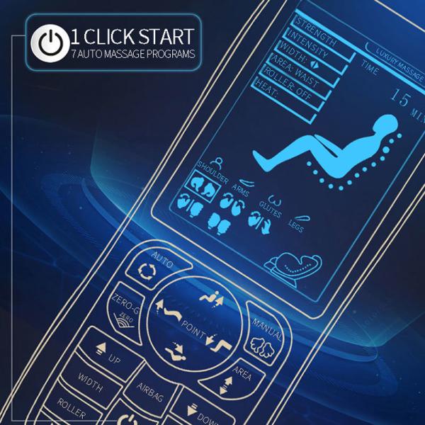 HIFI Bluetooth Shiatsu Full Body Massage Chairs Gravity 113cm ISO9001