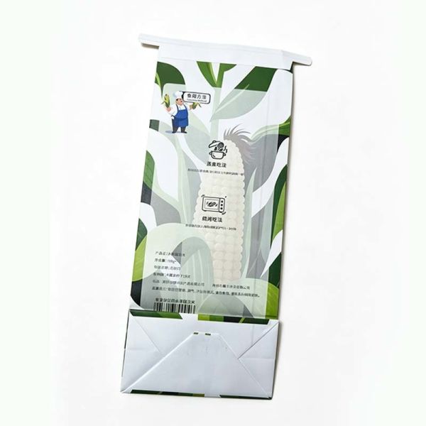 Greaseproof Window Paper Bags Customized Tin Tie Paper Bag Resealable For Fresh Produce