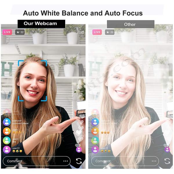 1080P 720P HD Auto Focus Webcam / Video Calling Webcam With Dual Microphones