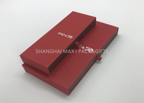 Nice  Anti Tarnish Fancy Jewelry Box For Necklaces Earring Printed Chipboard PU Pulle